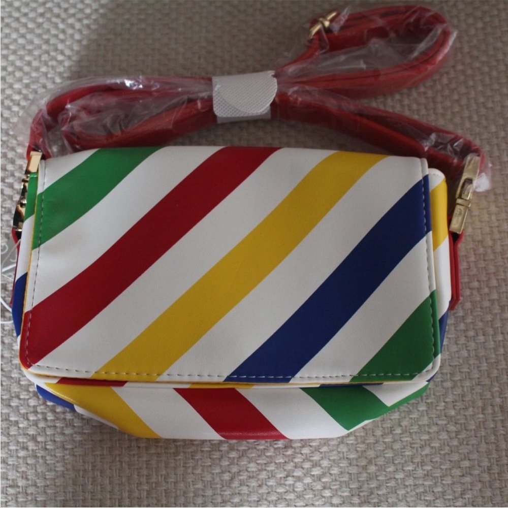 RARE NWT Hudson Bay Stripe Colour Me Courtney Bag Fanny Pack - Picture 3 of 9